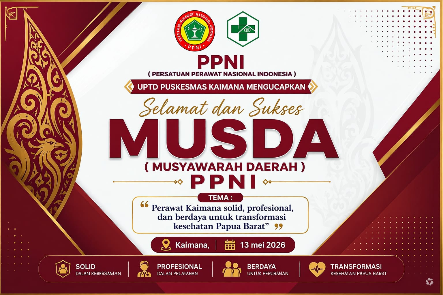 Perawat Kaimana Bersatu: Musda PPNI 2026 Usung Misi Transformasi Kesehatan Papua Barat